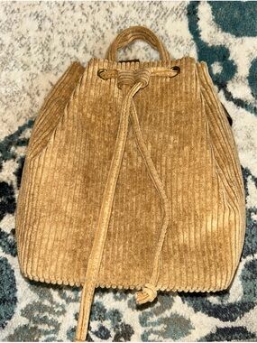 Arizona Jean Company Camel Corduroy Drawstring Backpack